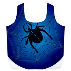 Spider On Web Full Print Recycle Bag (xl) by Amaryn4rt