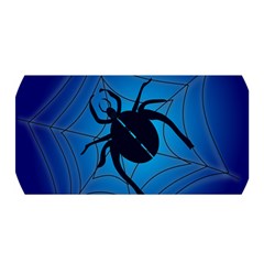 Spider On Web Satin Wrap 35  X 70  by Amaryn4rt