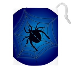 Spider On Web Drawstring Pouch (5xl) by Amaryn4rt