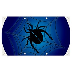 Spider On Web Banner And Sign 7  X 4  by Amaryn4rt