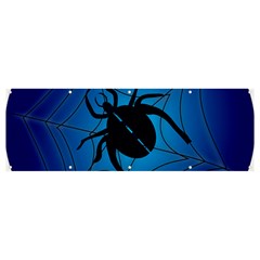 Spider On Web Banner And Sign 12  X 4  by Amaryn4rt