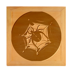 Spider On Web Wood Photo Frame Cube by Amaryn4rt