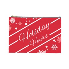 Winter Holiday Hours Cosmetic Bag (large)