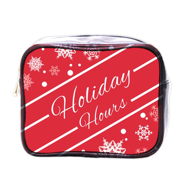 Winter Holiday Hours Mini Toiletries Bag (One Side)