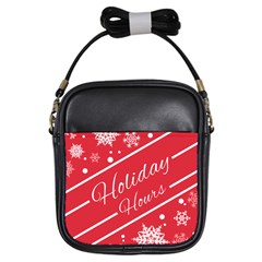 Winter Holiday Hours Girls Sling Bag by Amaryn4rt