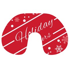 Winter Holiday Hours Travel Neck Pillow by Amaryn4rt