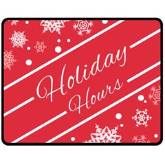 Winter Holiday Hours Two Sides Fleece Blanket (medium) by Amaryn4rt