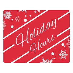 Winter Holiday Hours Two Sides Premium Plush Fleece Blanket (large) by Amaryn4rt