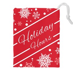 Winter Holiday Hours Drawstring Pouch (5xl) by Amaryn4rt