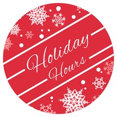 Winter Holiday Hours Uv Print Acrylic Ornament Round by Amaryn4rt