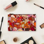 Abstract Abstraction Pattern Moder Cosmetic Bag (Small) Front