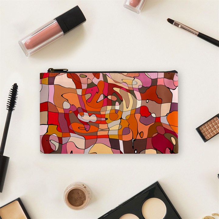 Abstract Abstraction Pattern Moder Cosmetic Bag (Small)