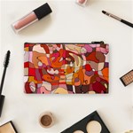 Abstract Abstraction Pattern Moder Cosmetic Bag (Small) Back