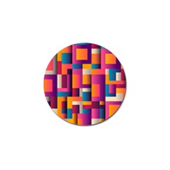 Abstract Background Geometry Blocks Golf Ball Marker by Amaryn4rt