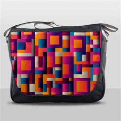 Abstract Background Geometry Blocks Messenger Bag by Amaryn4rt