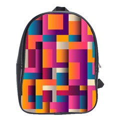 Abstract Background Geometry Blocks School Bag (xl) by Amaryn4rt