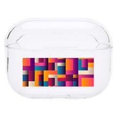 Abstract Background Geometry Blocks Hard Pc Airpods Pro Case