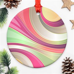 Abstract Colorful Background Wavy Ornament (round) by Amaryn4rt