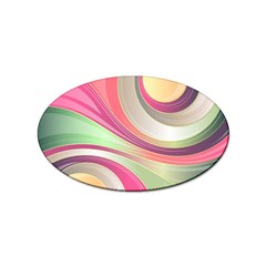 Abstract Colorful Background Wavy Sticker (oval) by Amaryn4rt