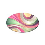 Abstract Colorful Background Wavy Sticker (Oval) Front