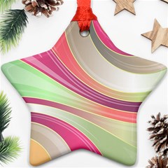 Abstract Colorful Background Wavy Star Ornament (two Sides) by Amaryn4rt