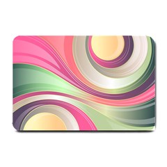 Abstract Colorful Background Wavy Small Doormat by Amaryn4rt