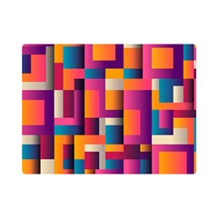 Abstract Background Geometry Blocks Premium Plush Fleece Blanket (mini) by Amaryn4rt