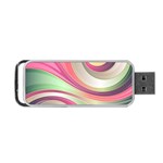 Abstract Colorful Background Wavy Portable USB Flash (One Side) Front