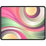 Abstract Colorful Background Wavy Two Sides Fleece Blanket (Large) 80 x60  Blanket Front