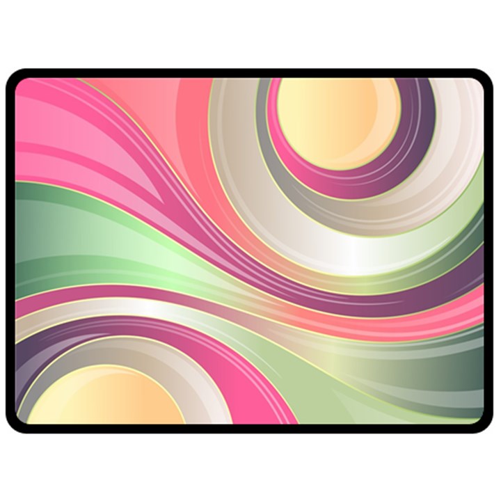 Abstract Colorful Background Wavy Two Sides Fleece Blanket (Large)