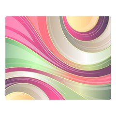 Abstract Colorful Background Wavy Two Sides Premium Plush Fleece Blanket (large) by Amaryn4rt