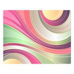 Abstract Colorful Background Wavy Two Sides Premium Plush Fleece Blanket (Large) 80 x60  Blanket Front