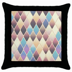 Abstract Colorful Diamond Background Tile Throw Pillow Case (black) by Amaryn4rt