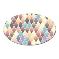 Abstract Colorful Diamond Background Tile Oval Magnet by Amaryn4rt