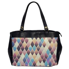 Abstract Colorful Diamond Background Tile Oversize Office Handbag by Amaryn4rt