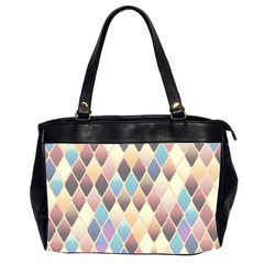 Abstract Colorful Diamond Background Tile Oversize Office Handbag (2 Sides) by Amaryn4rt