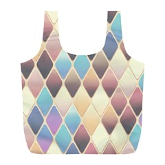 Abstract Colorful Diamond Background Tile Full Print Recycle Bag (l) by Amaryn4rt