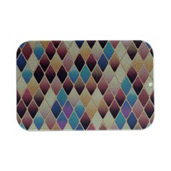 Abstract Colorful Diamond Background Tile Open Lid Metal Box (silver)   by Amaryn4rt