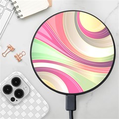 Abstract Colorful Background Wavy Wireless Fast Charger(black) by Amaryn4rt