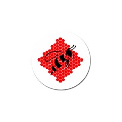 Bee Logo Honeycomb Red Wasp Honey Golf Ball Marker (10 Pack) by Amaryn4rt