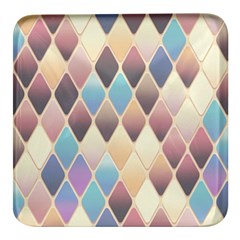 Abstract Colorful Diamond Background Tile Square Glass Fridge Magnet (4 Pack) by Amaryn4rt