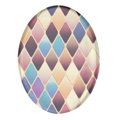 Abstract Colorful Diamond Background Tile Oval Glass Fridge Magnet (4 Pack) by Amaryn4rt