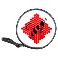 Bee Logo Honeycomb Red Wasp Honey Classic 20-cd Wallets by Amaryn4rt