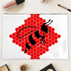 Bee Logo Honeycomb Red Wasp Honey Cosmetic Bag (xxl) by Amaryn4rt