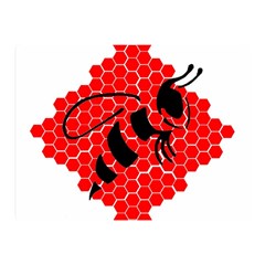 Bee Logo Honeycomb Red Wasp Honey Two Sides Premium Plush Fleece Blanket (mini) by Amaryn4rt