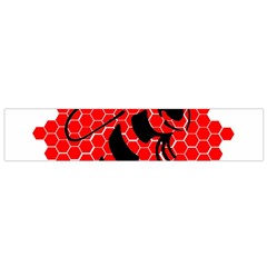 Bee Logo Honeycomb Red Wasp Honey Small Premium Plush Fleece Scarf by Amaryn4rt