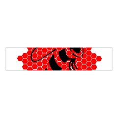 Bee Logo Honeycomb Red Wasp Honey Velvet Scrunchie by Amaryn4rt