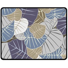 Ackground Leaves Desktop Two Sides Fleece Blanket (medium) by Amaryn4rt