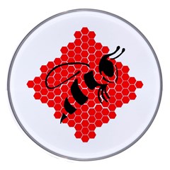 Bee Logo Honeycomb Red Wasp Honey Wireless Fast Charger(white) by Amaryn4rt