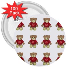 Bear Plush Toys Teddy Bear 3  Buttons (100 Pack)  by Amaryn4rt